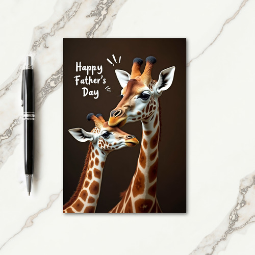 Tender Fathers Day Nuzzle Card