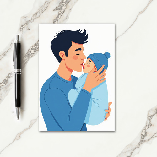 Tender Fathers Day Scene Card