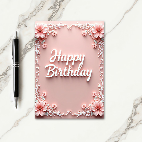Tender Floral Birthday Card