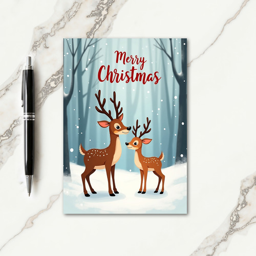 Tender Forest Creatures Christmas Card