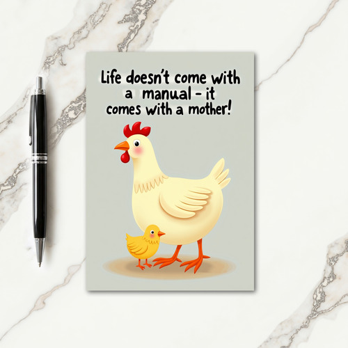 Tender Hen And Chick Mothers Day Card