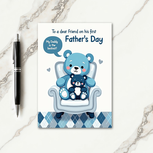 Tender Indigo Hugs Day Card