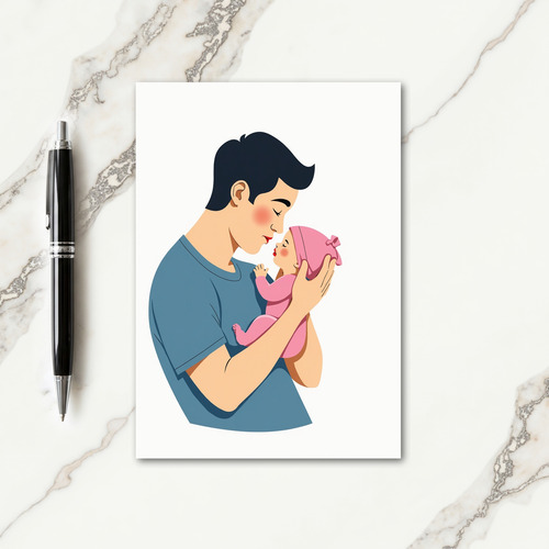 Tender Kiss Fathers Day Card