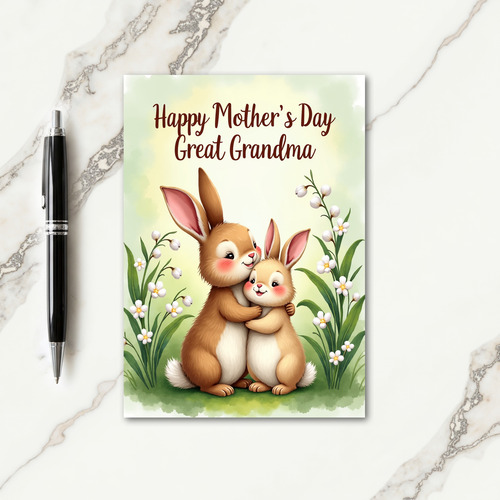 Tender Mothers Day Bunny Card