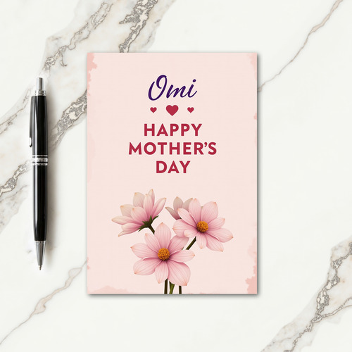 Tender Mothers Day Hearts Card