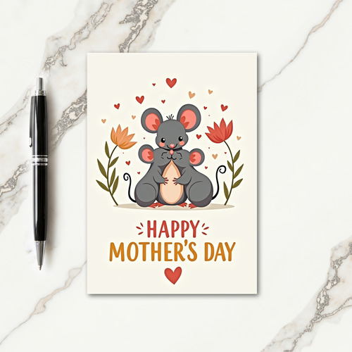 Tender Mothers Day Rodents Card