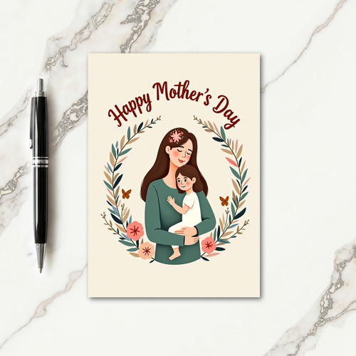 Tender Mothers Day Wreath Card