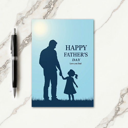 Tender Silhouette Fathers Day Card