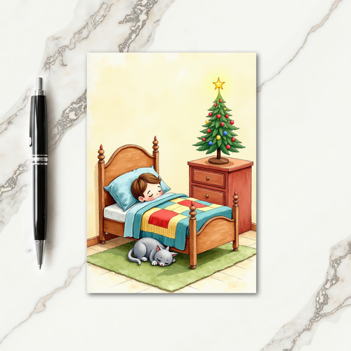 Tender Slumber Christmas Card thumbnail