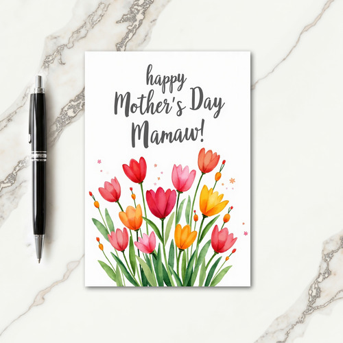 Tender Tulip Mothers Day Card