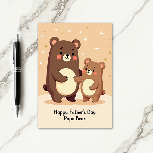 Tender Ursine Fathers Day Card