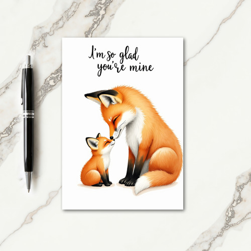 Tender Vulpine Mothers Day Card