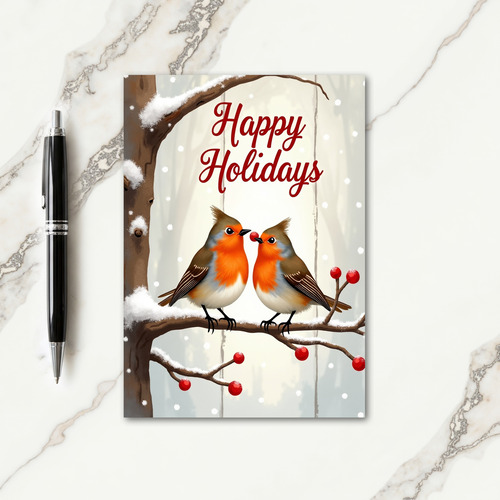 Tender Winter Bird Card