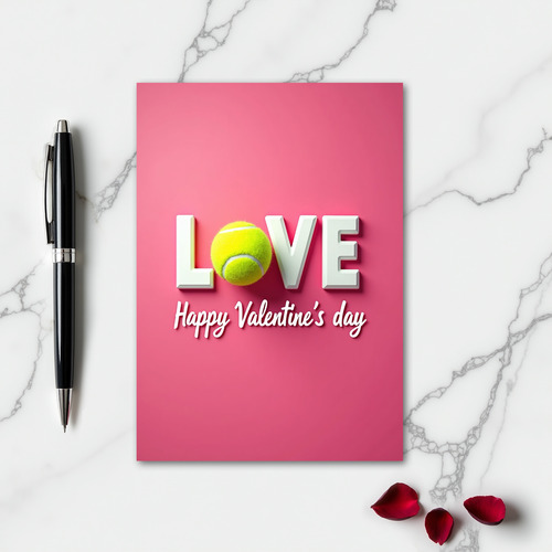 Tennis Ball Love Card