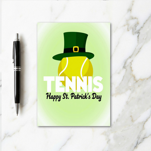 Tennis St Patricks Day Card