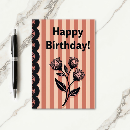 Terracotta Birthday Art Card