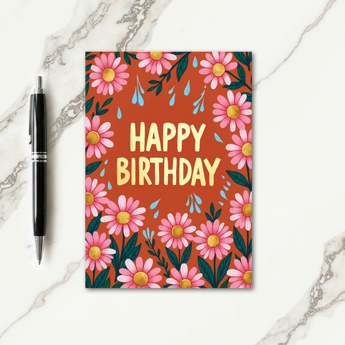 Terracotta Birthday Card