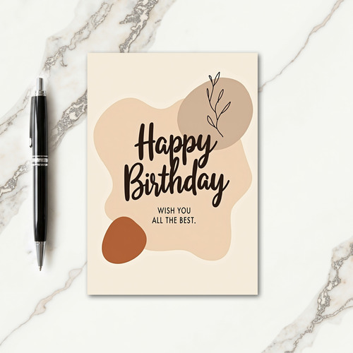 Terracotta Birthday Wishes Card