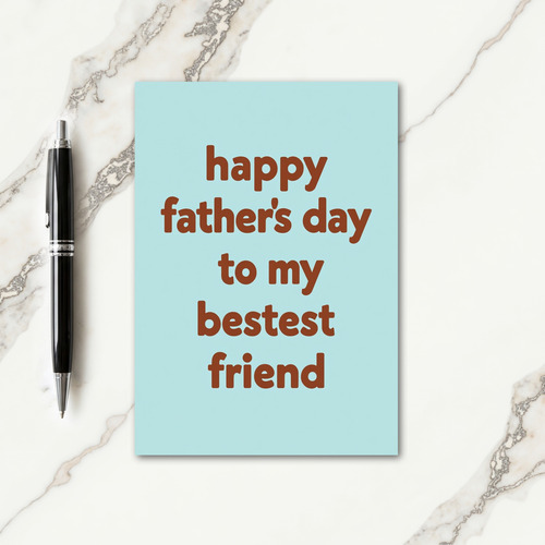 Terracotta Fathers Day Friend Card