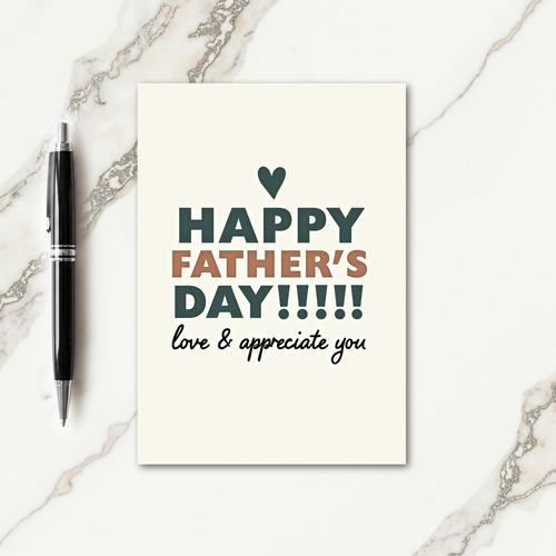 Terracotta Fathers Day Love Card