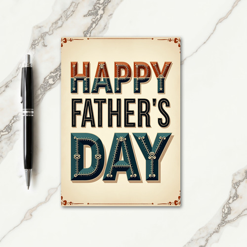 Terracotta Fathers Day Message Card