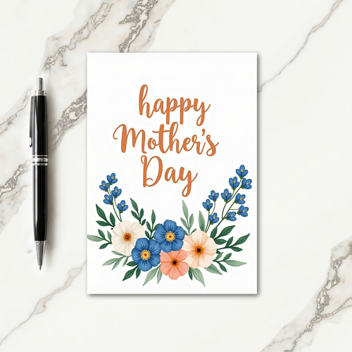 Terracotta Floral Day Card