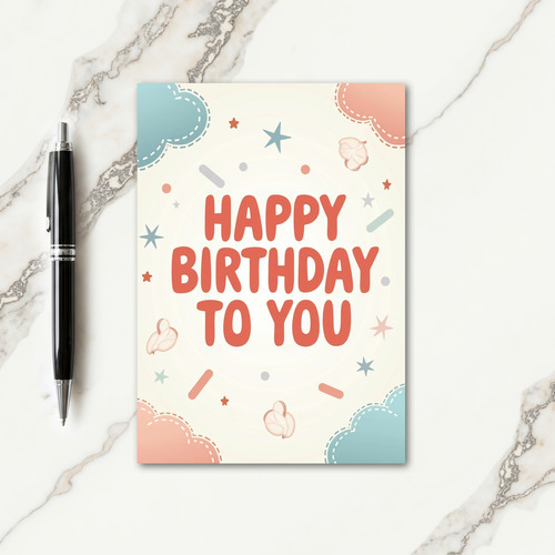Terracotta Happy Birthday Card
