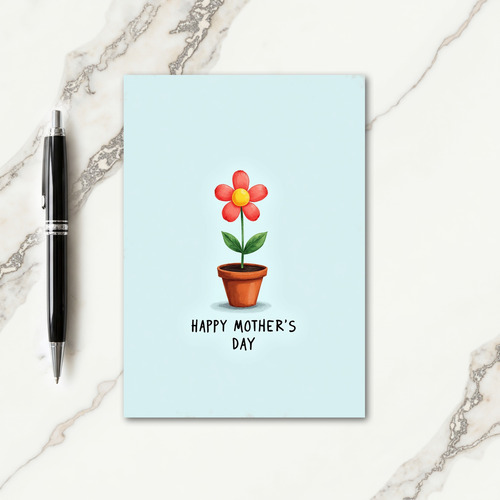 Terracotta Pot Mothers Day Card