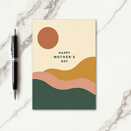 Terracotta Sun Mothers Day Card