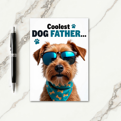 Terrier Coolest Dad Card