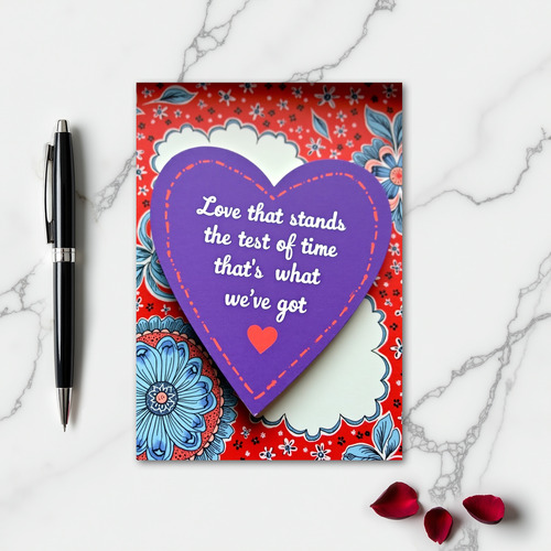 Test Of Time Love Heart Card