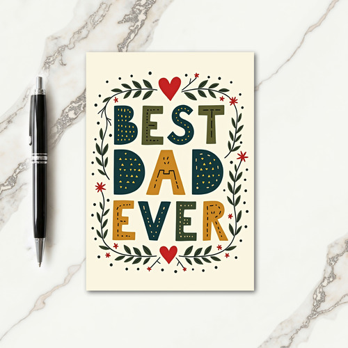 Textured Best Dad Ever Card