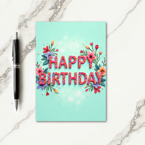 Textured Birthday Design Card