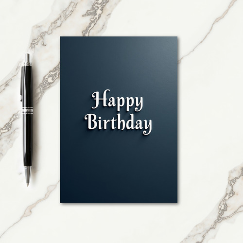 Textured Birthday Script Card