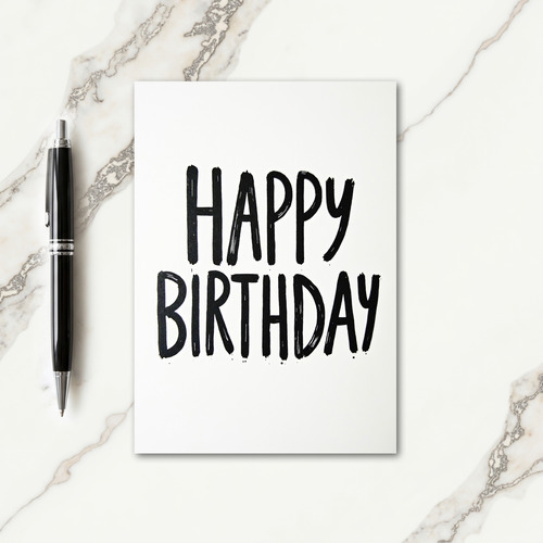 Textured Brush Stroke Birthday Card