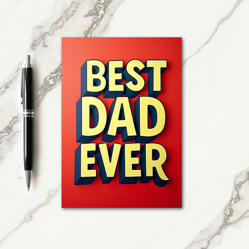 Textured Fathers Day Letter Card