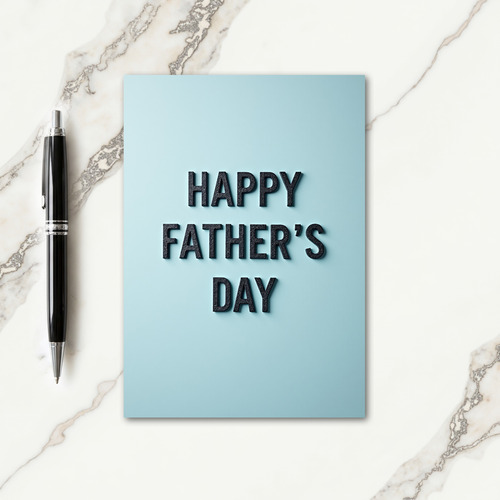 Textured Fathers Day Wish Card