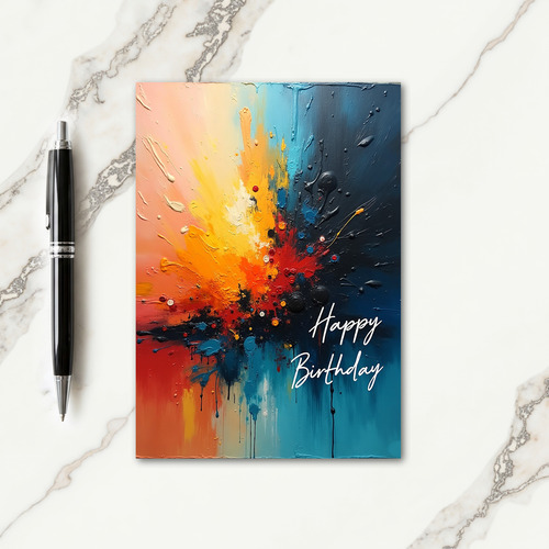 Textured Festive Birthday Card