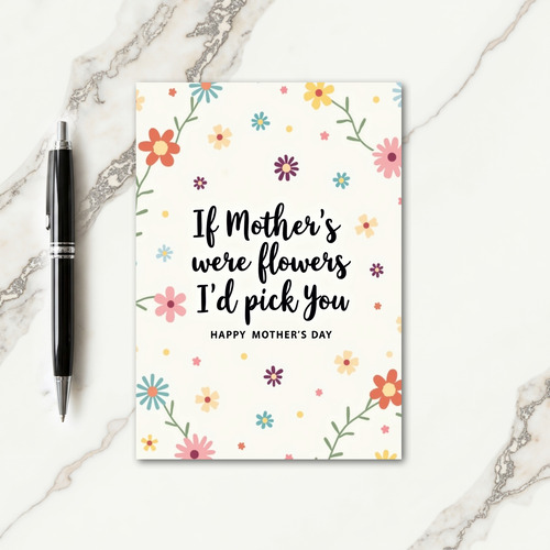 Textured Floral Mothers Day Card