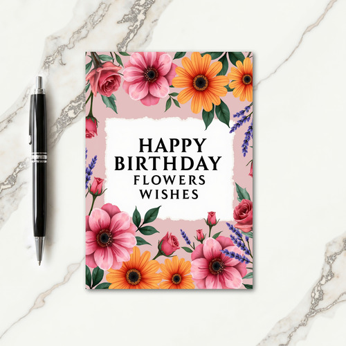 Textured Frame Birthday Card