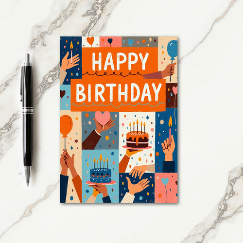Textured Grid Celebration Card