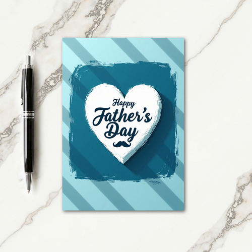 Textured Heart Fathers Day Card
