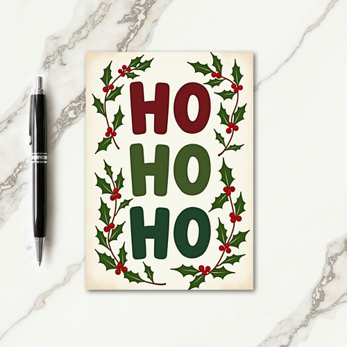 Textured Ho Ho Ho Card