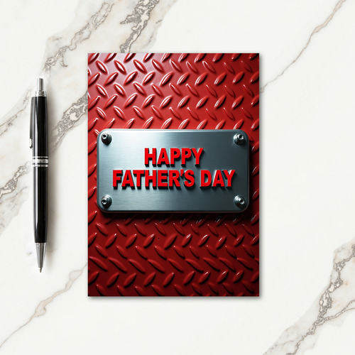 Textured Metal Fathers Day Card
