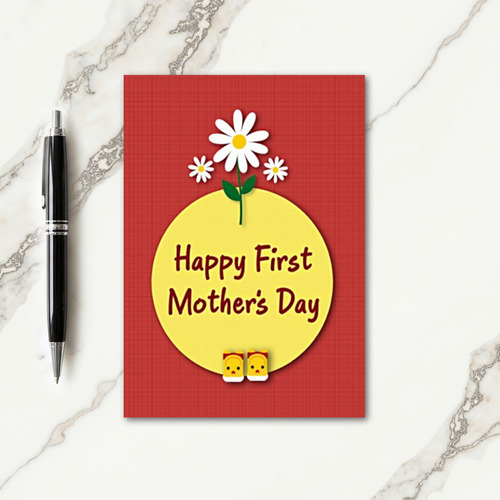 Textured Red Mothers Day Card