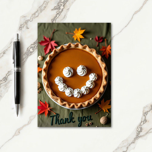 Thank You Autumn Pie Card