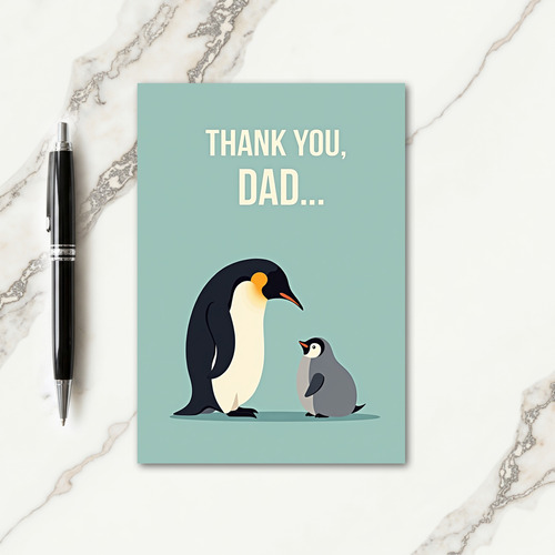Thank You Dad Bird Art Card