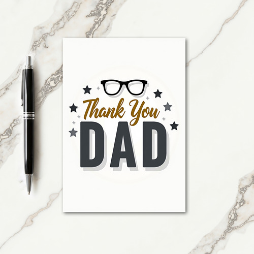 Thank You Dad Silhouette Card