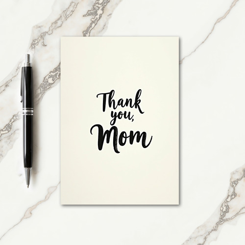 Thank You Mom Script Art Card