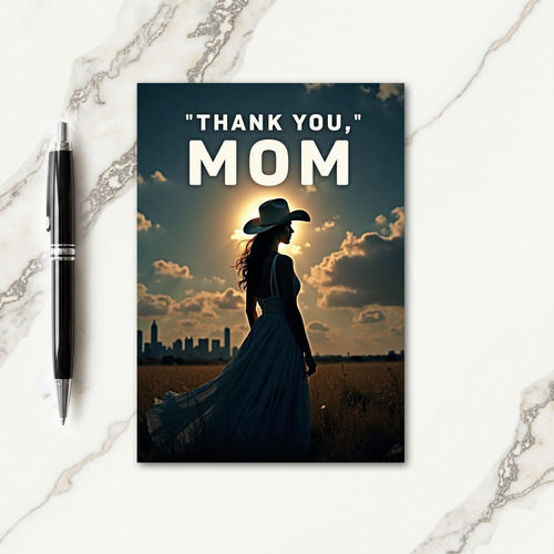 Thank You Mom Silhouette Card